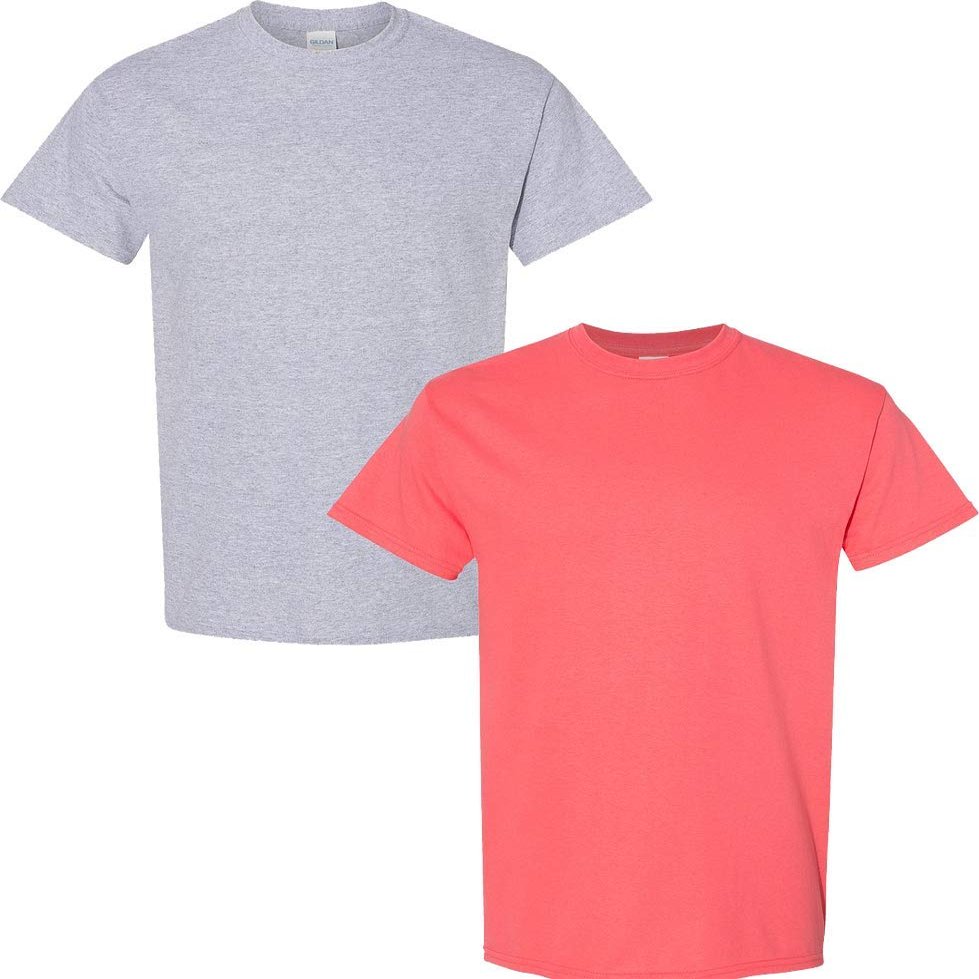 Gildan Men's Classic, 2-Pack XL-Sportgrey-Coral