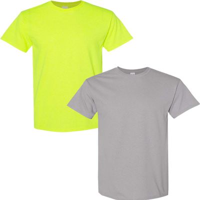 Gildan Men's Classic, 2-Pack 2XL-SafetyGreen-Gravel
