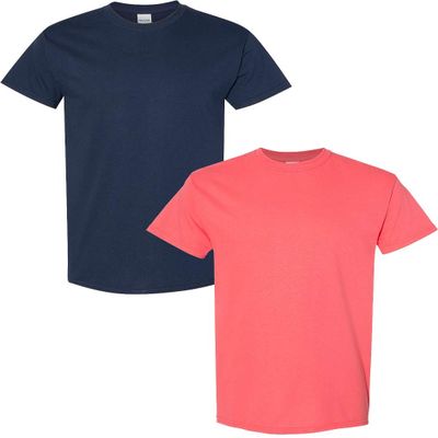 Gildan Men's Classic, 2-Pack 2XL-Navy-Coral