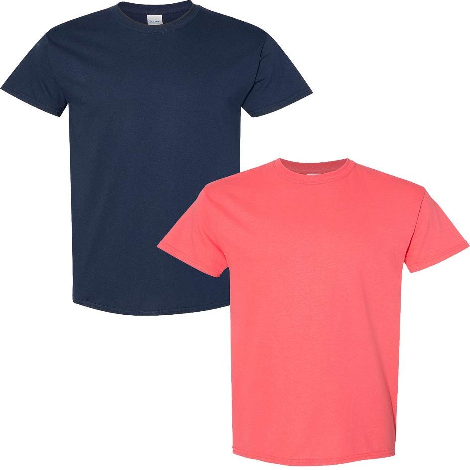 Gildan Men's Classic, 2-Pack 2XL-Navy-Coral