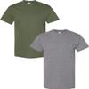 Gildan Men's Heavy Cotton Short Sleeve T Shirt, 2-Pack XL-Military-Graphite view 1