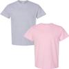 Gildan Men's Heavy Cotton Short Sleeve T Shirt, 2-Pack 2XL-Sportgrey-LightPink view 1