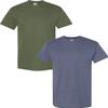 Gildan Men's Heavy Cotton Short Sleeve T Shirt, 2-Pack LRG-Military-HeatherNavy view 1