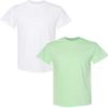 Gildan Men's Heavy Taped Neck Comfort Jersey T-Shirt, 2-Pack MED-White-Mint view 1