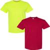 Gildan Men's Heavy Cotton Short Sleeve T Shirt, 2-Pack LRG-SafetyGreen-Cardinal view 1