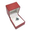 1 Qty - Premium Macaw-Red Textured Ring Jewelry Box w/matching Ribbon Gift Packer included view 1
