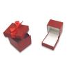 1 Qty - Premium Macaw-Red Textured Ring Jewelry Box w/matching Ribbon Gift Packer included view 3