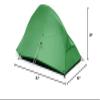 2 People Lightweight Backpacking Tent 210T Ripstop 4 Season Dome Tent Double Layers PU 3000mm Water Resistant with Footprint for Camping Hiking - C view 4