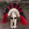 Nautical-Mart Greek Helmet Ancient Corinthian Helmet Roman Spartan Helmet Ancient Greece Gift with Red/Black Plume view 1