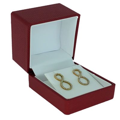 1 Qty - Premium Macaw-Red Textured Pendant Jewelry Box w/matching Ribbon Gift Packer included