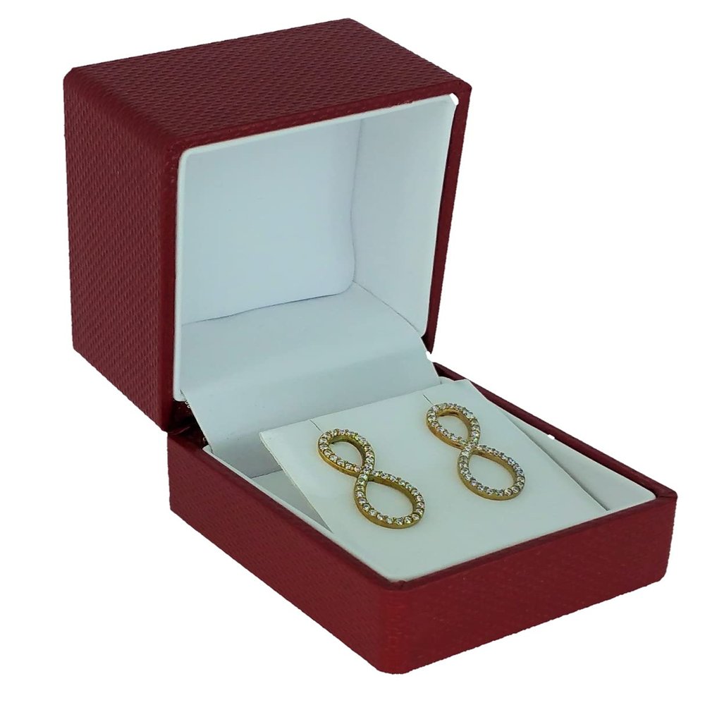 1 Qty - Premium Macaw-Red Textured Pendant Jewelry Box w/matching Ribbon Gift Packer included