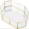 Cosmetic Storage Box, Mirrored Glass Tray Jewelry Organizer, for Makeup Jewelry -S view 1