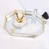 Cosmetic Storage Box, Mirrored Glass Tray Jewelry Organizer, for Makeup Jewelry -S view 3