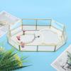 Cosmetic Storage Box, Mirrored Glass Tray Jewelry Organizer, for Makeup Jewelry -S view 4