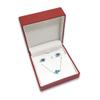 1 Qty - Premium Macaw-Red Textured Combination Jewelry Box w/matching Ribbon Gift Packer included view 1
