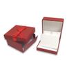 1 Qty - Premium Macaw-Red Textured Combination Jewelry Box w/matching Ribbon Gift Packer included view 3