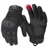KEMIMOTO Tactical Gloves for Men, Touchscreen Motorcycle Gloves with Hard Shell & Palm Padding for Sports Motorcycle Cycling Tactical Airsoft Paintball Hunting Hiking Camping Climbing (Black,XX-Large) view 1