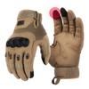 KEMIMOTO Tactical Gloves for Men, Touchscreen Motorcycle Gloves with Hard Shell & Palm Padding for Sports Motorcycle Cycling Tactical Airsoft Paintball Hunting Hiking Camping Climbing (Brown,Large) view 1
