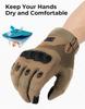 KEMIMOTO Tactical Gloves for Men, Touchscreen Motorcycle Gloves with Hard Shell & Palm Padding for Sports Motorcycle Cycling Tactical Airsoft Paintball Hunting Hiking Camping Climbing (Brown,Large) view 4