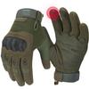 KEMIMOTO Tactical Gloves for Men, Touchscreen Motorcycle Gloves with Hard Shell & Palm Padding for Sports Motorcycle Cycling Tactical Airsoft Paintball Hunting Hiking Camping Climbing (Green,Large) view 1