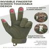 KEMIMOTO Tactical Gloves for Men, Touchscreen Motorcycle Gloves with Hard Shell & Palm Padding for Sports Motorcycle Cycling Tactical Airsoft Paintball Hunting Hiking Camping Climbing (Green,Large) view 3
