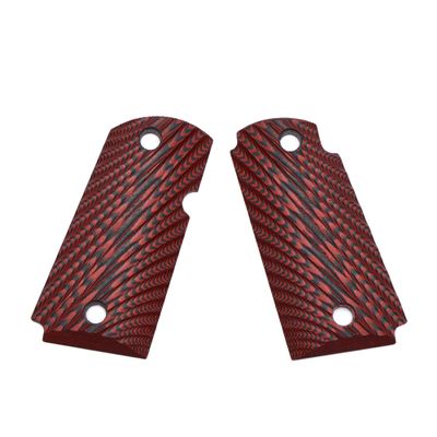 BESTWEST G10 Grips for Kimber Micro Carry 9 9mm, OPS Starburst Texture - Red/Black