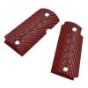 BESTWEST G10 Grips for Kimber Micro Carry 9 9mm, OPS Starburst Texture - Red/Black view 2