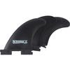 Fin Solutions Small Black FFS Thruster Surfboard Fins Includes 3 Fins view 1