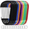 12PCS Carabiner Keychain Clip - 3" Aluminum Caribeener Key Clip,D Ring Shape Nonlocking Carabeaner Hook Buckle,Multi-Function Spring Snap Key Clips Tool for Home,Camping,Hiking,Traveling,Backpack view 1