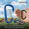 12PCS Carabiner Keychain Clip - 3" Aluminum Caribeener Key Clip,D Ring Shape Nonlocking Carabeaner Hook Buckle,Multi-Function Spring Snap Key Clips Tool for Home,Camping,Hiking,Traveling,Backpack view 3
