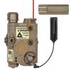 Airsoft PEQ 15 IR Laser + Visible Red Laser + White LED Flashlight with Tactical Remote Switch Mount Kit (Tan) view 1