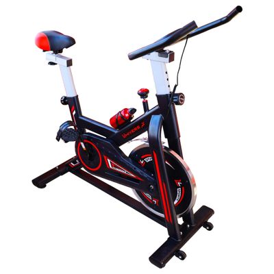 UNIVERS Fitness Exercise Bikes, Spin Bike, Belt Drive Indoor Cycling Bike Stationary with Ipad Mount, Flywheel Workout Bike for Home Cardio Gym, with Comfortable Seat Cushion (Black)
