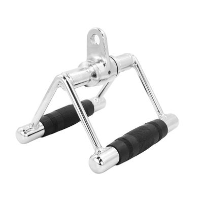 Luwint Premium V Handle with Rotation and Rubber Handgrips, Double D Row Handle Cable Machine Attachments Home Gym Accessories