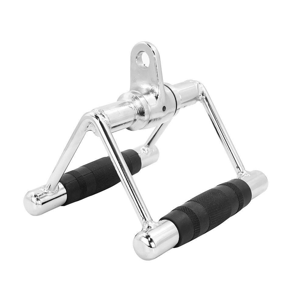 Luwint Premium V Handle with Rotation and Rubber Handgrips, Double D Row Handle Cable Machine Attachments Home Gym Accessories