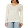 Amazon Essentials Women's Long-Sleeve Lightweight Crewneck Sweater (Available in Plus Size), Pale Peach, Small view 1