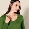 Amazon Essentials Women's Lightweight Long-Sleeve V-Neck Tunic Sweater (Available in Plus Size), Green, X-Small view 4