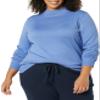 Amazon Essentials Women's Lightweight Mockneck Sweater (Available in Plus Size), Blue, Medium view 4