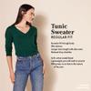 Amazon Essentials Women's Lightweight Long-Sleeve V-Neck Tunic Sweater (Available in Plus Size), Dark Chestnut Brown Heather, Medium view 2