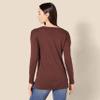 Amazon Essentials Women's Lightweight Long-Sleeve V-Neck Tunic Sweater (Available in Plus Size), Dark Chestnut Brown Heather, Medium view 3