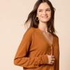 Amazon Essentials Women's Lightweight V-Neck Cardigan Sweater (Available in Plus Size), Caramel, Small view 4