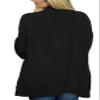 Andongnywell Women's Cable Knit Open Front Chunky Cardigans Sweaters Boyfriend Sweaters Jackets Overcoats Outwear (Black,3X-Large) view 4