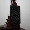 2.9" China Certified Nature Black Obsidian Jade Zhongkui Amulet Hand Made Necklace Pendant 8985 view 2
