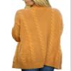 Andongnywell Women's Cable Knit Open Front Chunky Cardigans Sweaters Boyfriend Sweaters Jackets Overcoats Outwear (Yellow,3X-Large) view 4