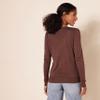 Amazon Essentials Women's Lightweight Crewneck Cardigan Sweater (Available in Plus Size), Dark Chestnut Brown Heather, X-Small view 3