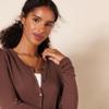 Amazon Essentials Women's Lightweight Crewneck Cardigan Sweater (Available in Plus Size), Dark Chestnut Brown Heather, X-Small view 4