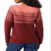 Amazon Essentials Crewneck Sweater for Women, Soft-Touch, Burgundy Coral Pink Ombre Pattern, Medium view 2
