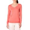 Amazon Essentials Women's Regular-Fit Lightweight Long-Sleeve V-Neck Sweater (Available in Plus Size), Coral Pink, Small view 1