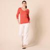 Amazon Essentials Women's Regular-Fit Lightweight Long-Sleeve V-Neck Sweater (Available in Plus Size), Coral Pink, Small view 4