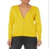 Amazon Essentials Women's Lightweight V-Neck Cardigan Sweater (Available in Plus Size), Dark Yellow, XX-Large view 1