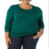 Amazon Essentials Women's Long-Sleeve Lightweight Crewneck Sweater (Available in Plus Size), Dark Green, X-Large view 4
